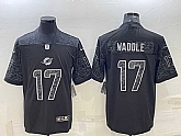 Men's Miami Dolphins #17 Jaylen Waddle Black Reflective Limited Stitched Football Jersey,baseball caps,new era cap wholesale,wholesale hats